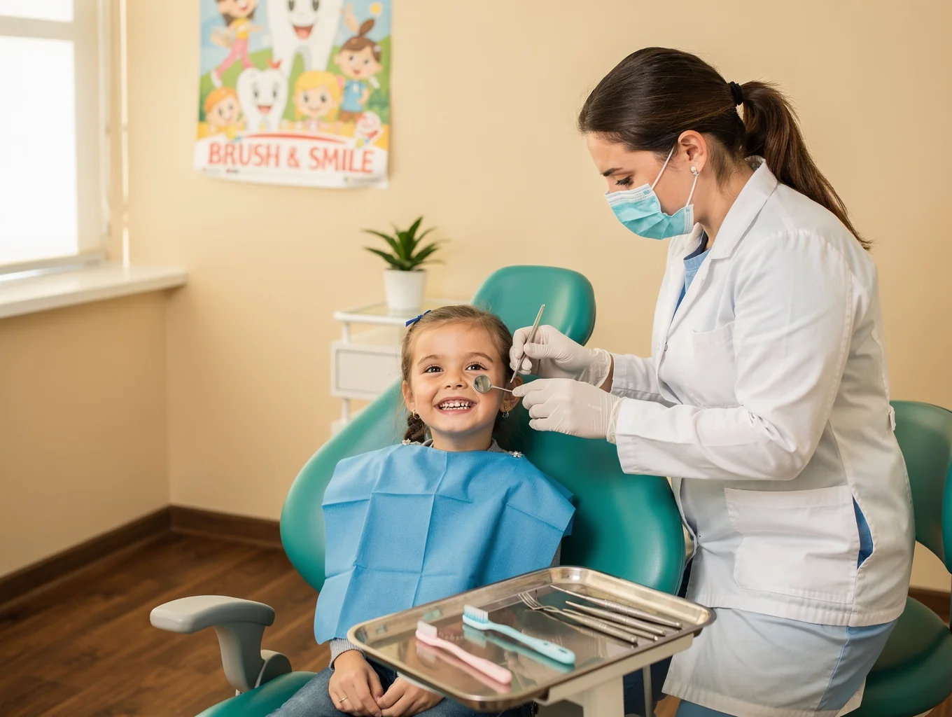 Dr. Kremser Top Dentist plaque and the pediatric Cavity-Free Club reward station