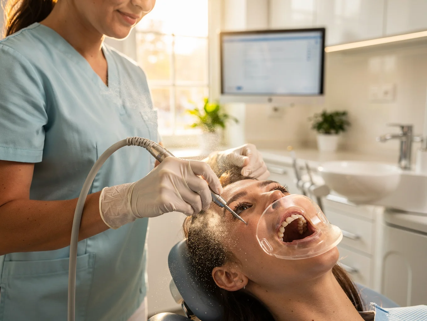 Modern clean dental hygiene operatory at Dental Health Associates of Streetsboro